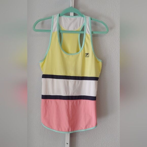 Fila Sport Color Block Active Workout Tank Sz Missing 19" Pit to Pit - Picture 1 of 5